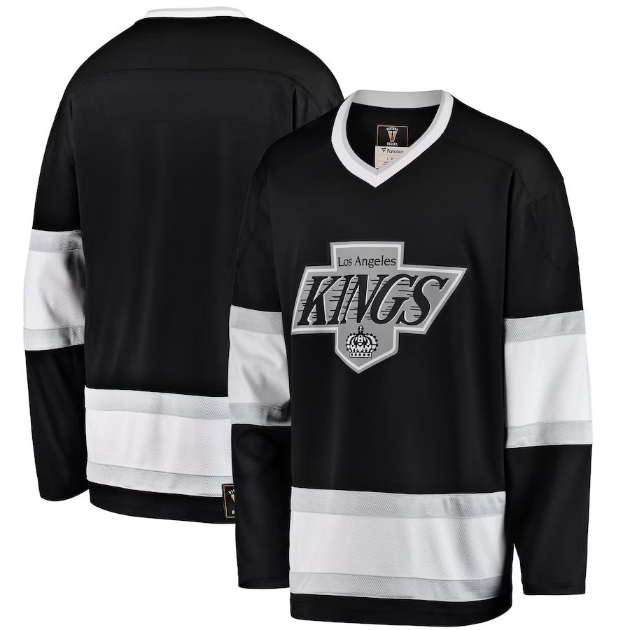 Men Los Angeles Kings Fanatics Branded Black Premier Breakaway Heritage Blank NHL Jersey